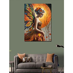 Kanvas Tablo Peri Kızı Ve Ay 100x140 cm