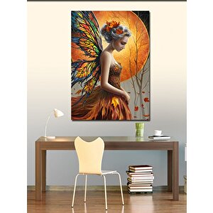 Kanvas Tablo Peri Kızı Ve Ay 100x140 cm