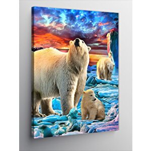 Kanvas Tablo Kutup Ayıları 70x100 cm