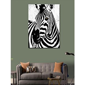 Kanvas Tablo Siyah Beyaz Zebra 100x140 cm