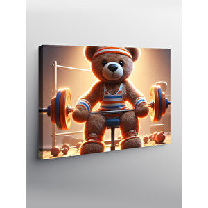 Kanvas Tablo Spor Yapan Ayıcık 100x140 cm