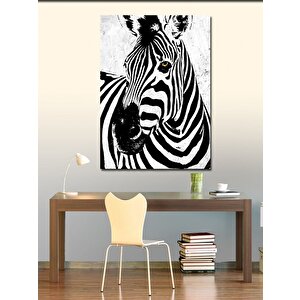 Kanvas Tablo Siyah Beyaz Zebra 70x100 cm