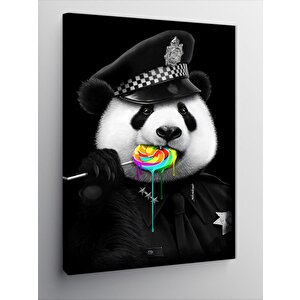 Kanvas Tablo Lolipop Yiyen Panda