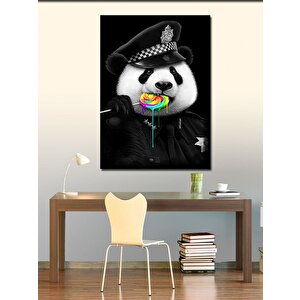 Kanvas Tablo Lolipop Yiyen Panda