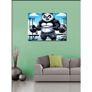 Kanvas Tablo Spor Yapan Panda 100x140 cm