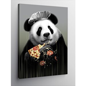Kanvas Tablo Pizza Yiyen Panda