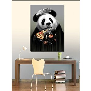 Kanvas Tablo Pizza Yiyen Panda