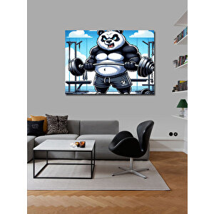 Kanvas Tablo Spor Yapan Panda 70x100 cm