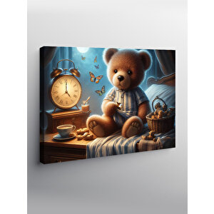 Kanvas Tablo Pijamalı Sevimli Ayıcık 70x100 cm