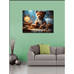 Kanvas Tablo Pijamalı Sevimli Ayıcık 70x100 cm