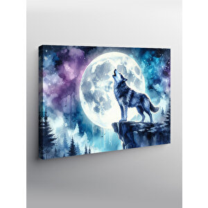 Kanvas Tablo Bozkurt Ve Ay 70x100 cm