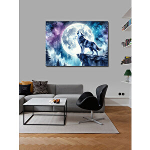 Kanvas Tablo Bozkurt Ve Ay 70x100 cm