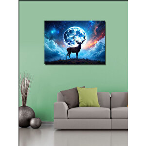 Kanvas Tablo Ay Ve Geyik 70x100 cm