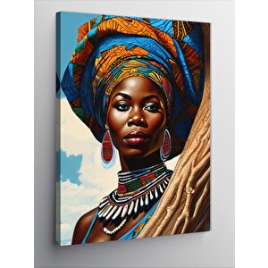 Kanvas Tablo Afrikalı Kadın 100x140 cm