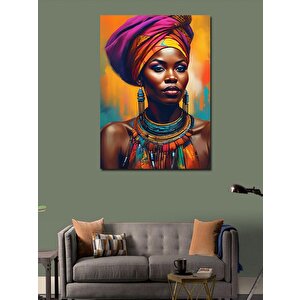 Kanvas Tablo Afrikalı Kadın 100x140 cm