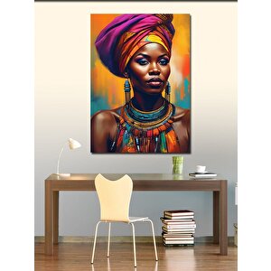 Kanvas Tablo Afrikalı Kadın 100x140 cm