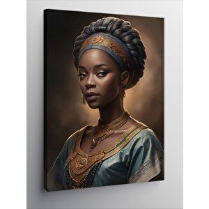 Kanvas Tablo Afrikalı Kadın 100x140 cm