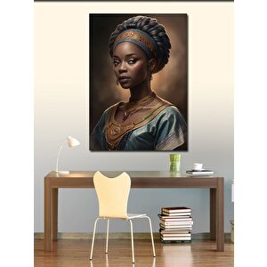 Kanvas Tablo Afrikalı Kadın 100x140 cm