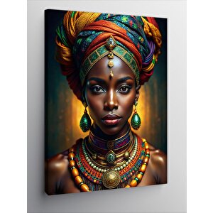 Kanvas Tablo Afrikalı Kadın 70x100 cm