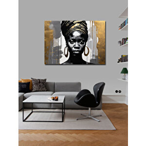 Kanvas Tablo Afrikalı Kadın 100x140 cm