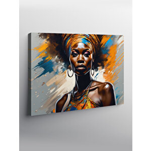 Kanvas Tablo Afrikalı Kadın 100x140 cm