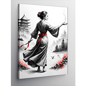 Kanvas Tablo Asyalı Kadın 100x140 cm
