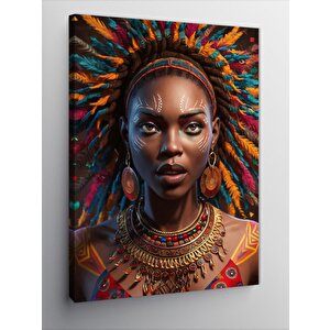 Kanvas Tablo Afrikalı Kadın 100x140 cm