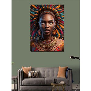 Kanvas Tablo Afrikalı Kadın 100x140 cm