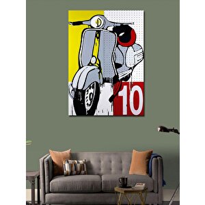 Kanvas Tablo Vespa Scooter 100x140 cm