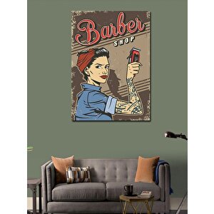 Kanvas Tablo Berber Dükkanı 70x100 cm