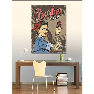 Kanvas Tablo Berber Dükkanı 70x100 cm