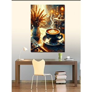 Kanvas Tablo Kafedeki Fincan 100x140 cm