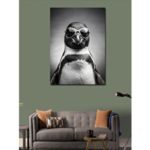 Kanvas Tablo Gözlüklü Penguen 70x100 cm