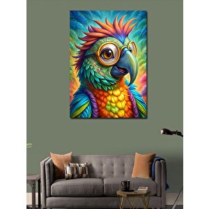 Kanvas Tablo Gözlüklü Papağan 70x100 cm