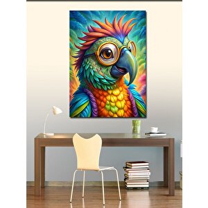 Kanvas Tablo Gözlüklü Papağan 70x100 cm