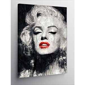 Kanvas Tablo Kırmızı Rujlu Marilyn Monroe