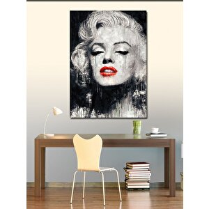 Kanvas Tablo Kırmızı Rujlu Marilyn Monroe