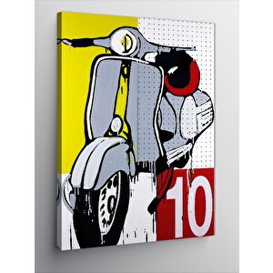 Kanvas Tablo Vespa Scooter