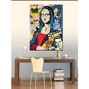 Kanvas Tablo Pop Art Mona Lisa 100x140 cm