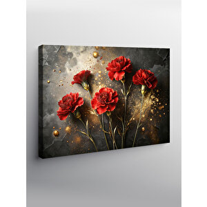 Kanvas Tablo Kırmızı Karanfiller 70x100 cm