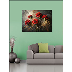 Kanvas Tablo Kırmızı Karanfiller 70x100 cm