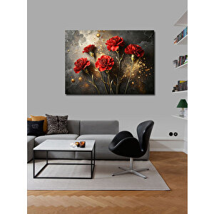 Kanvas Tablo Kırmızı Karanfiller 70x100 cm