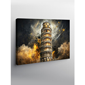 Kanvas Tablo Pizza Kulesi 100x140 cm