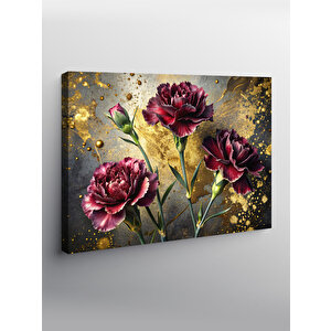 Kanvas Tablo Pembe Karanfiller 70x100 cm