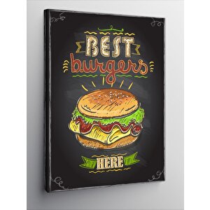 Kanvas Tablo Hamburger Temalı 70x100 cm