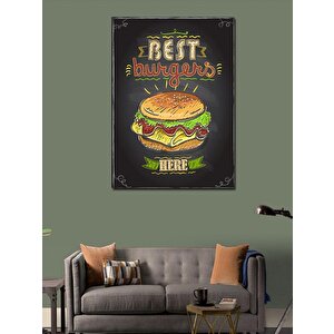 Kanvas Tablo Hamburger Temalı 70x100 cm