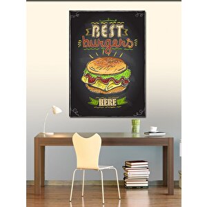 Kanvas Tablo Hamburger Temalı 70x100 cm