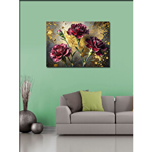 Kanvas Tablo Pembe Karanfiller 100x140 cm