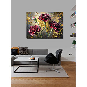 Kanvas Tablo Pembe Karanfiller 100x140 cm