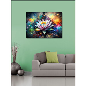 Kanvas Tablo Pembe Lotus Çiçeği 100x140 cm